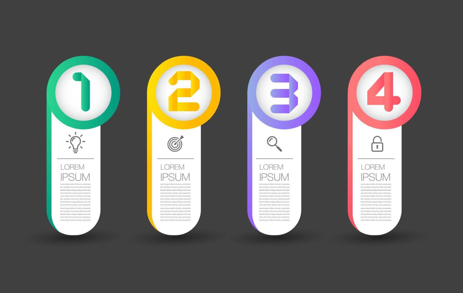 modern text box template, infographics banner vector