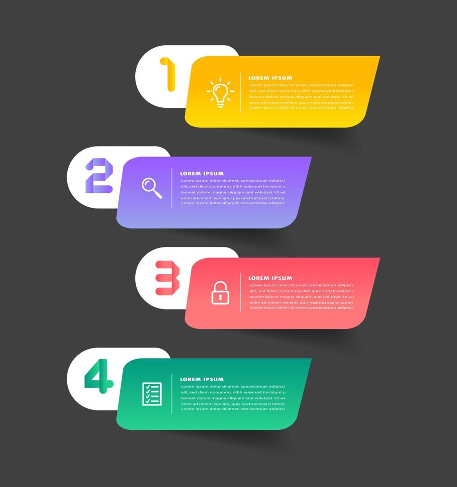 modern text box template, infographics banner vector