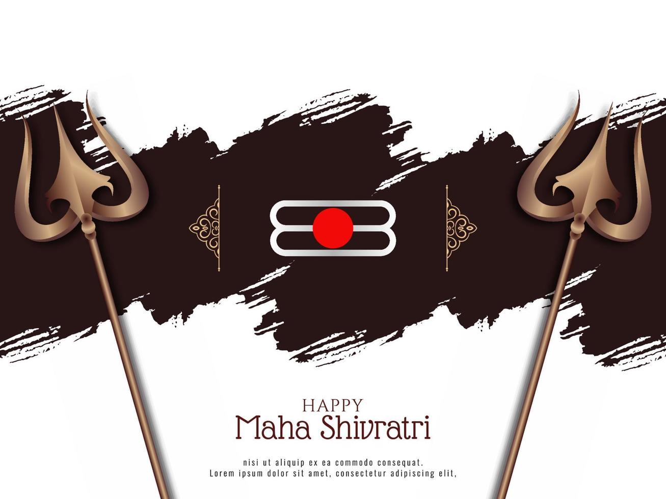 feliz maha shivratri festival celebración diseño de fondo vector