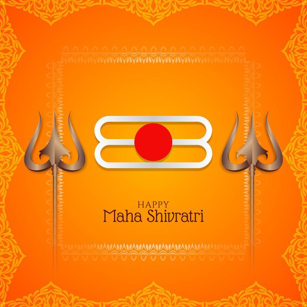 Happy Maha Shivratri Indian traditional festival background vector