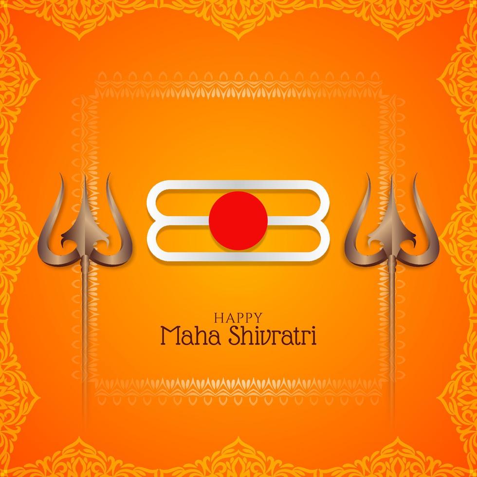 Happy Maha Shivratri Indian traditional festival background vector