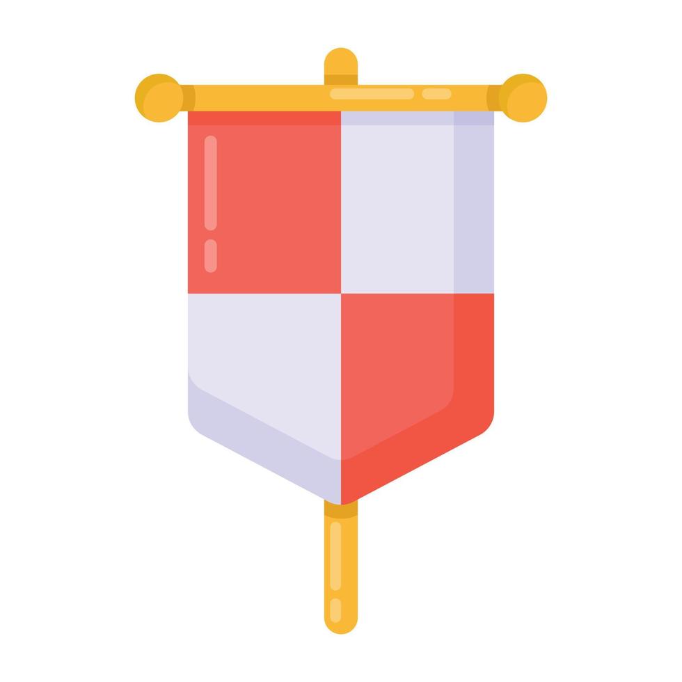 A medieval flag, blazon flat icon vector