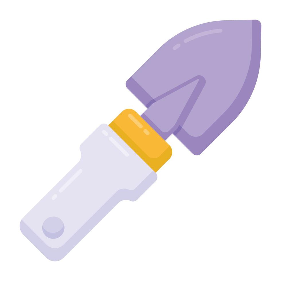 A flat editable icon of hand spade, trowel vector