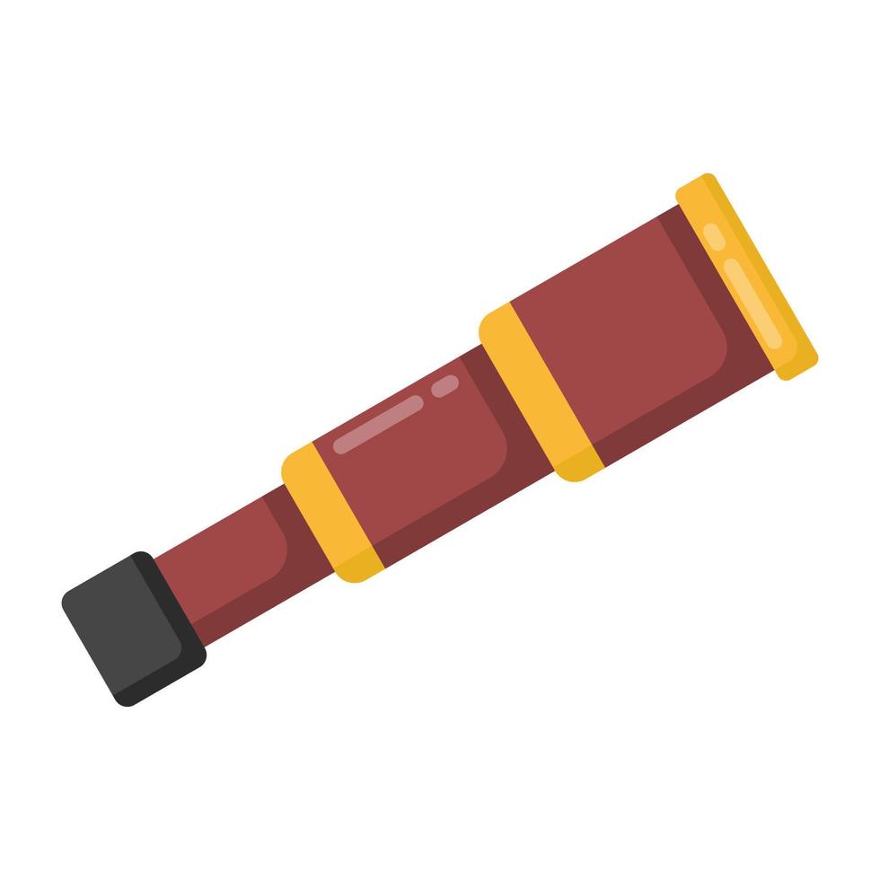 Icon of telescope an optical instrument in flat design vector