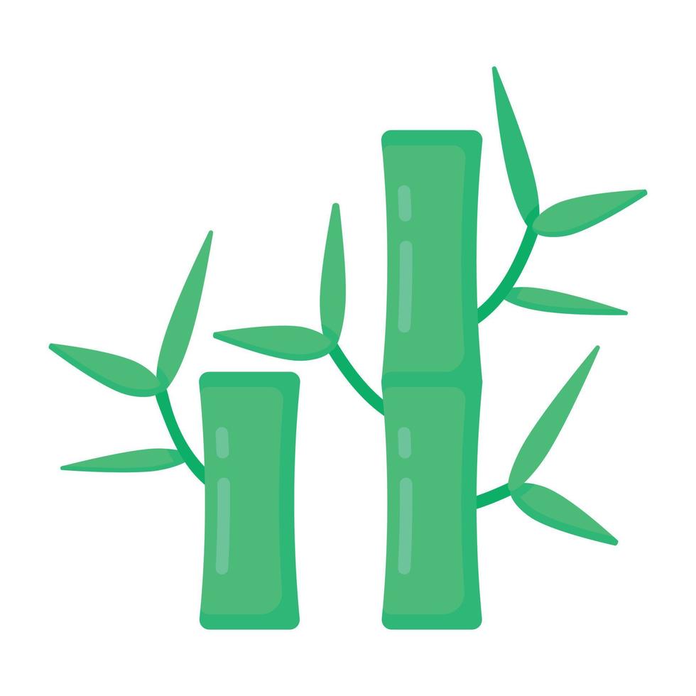 Flat icon of bamboos, editable icon download vector
