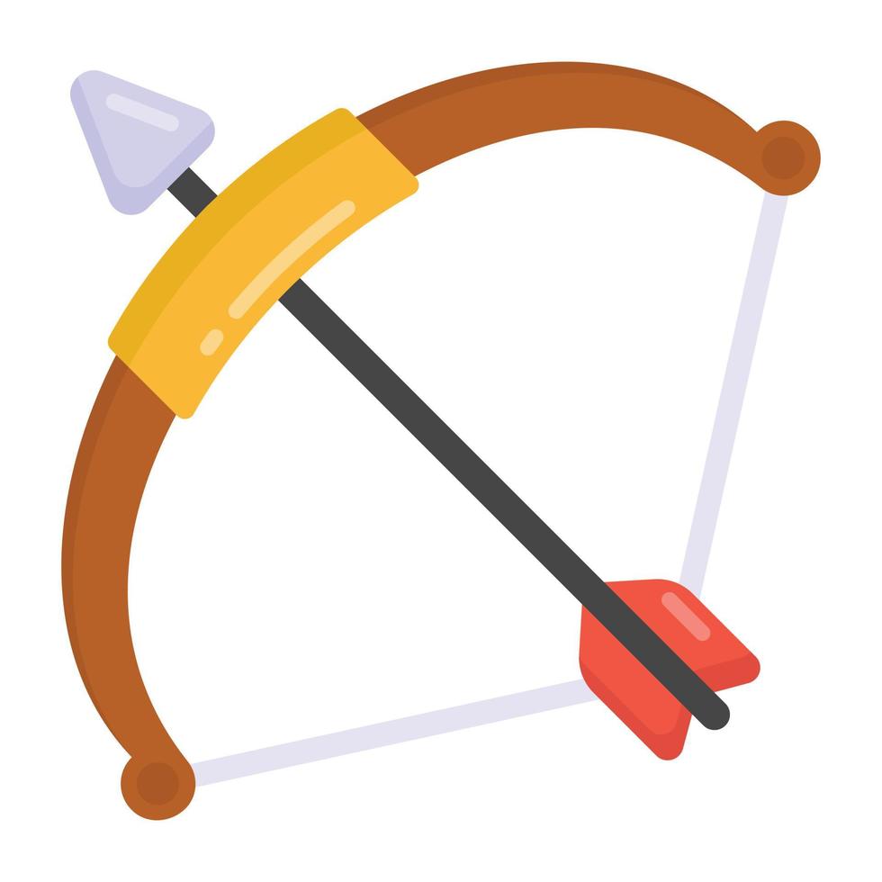 Icon of bow arrows flat editable design vector
