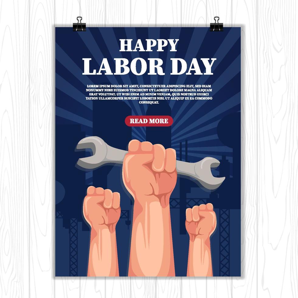 Labor Day Poster Template vector