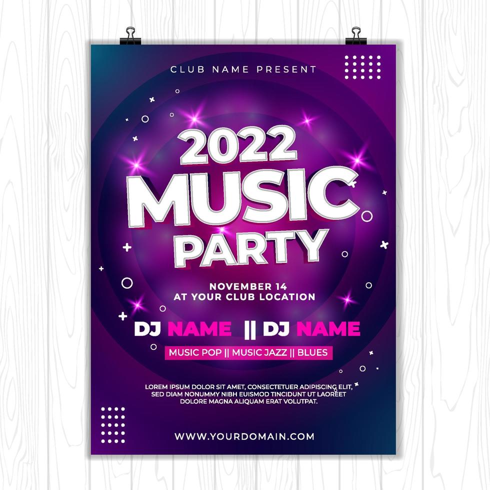 Poster Music Party Modern Concept vector