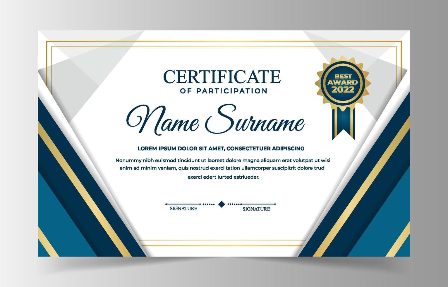 Seminar Certificate Template vector