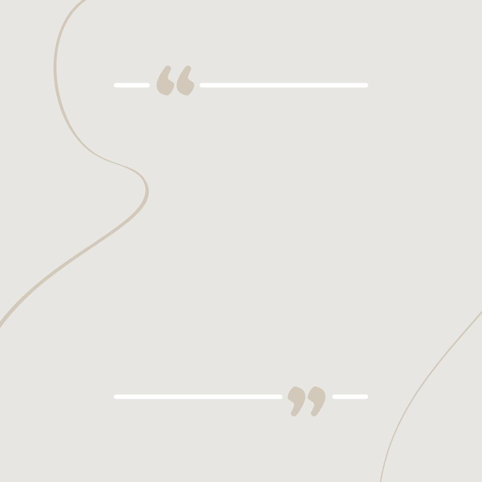 Beautiful social media quote text post template with minimal abstract organic shapes composition in trendy contemporary collage style, can be used also as flyer, card, cover vector