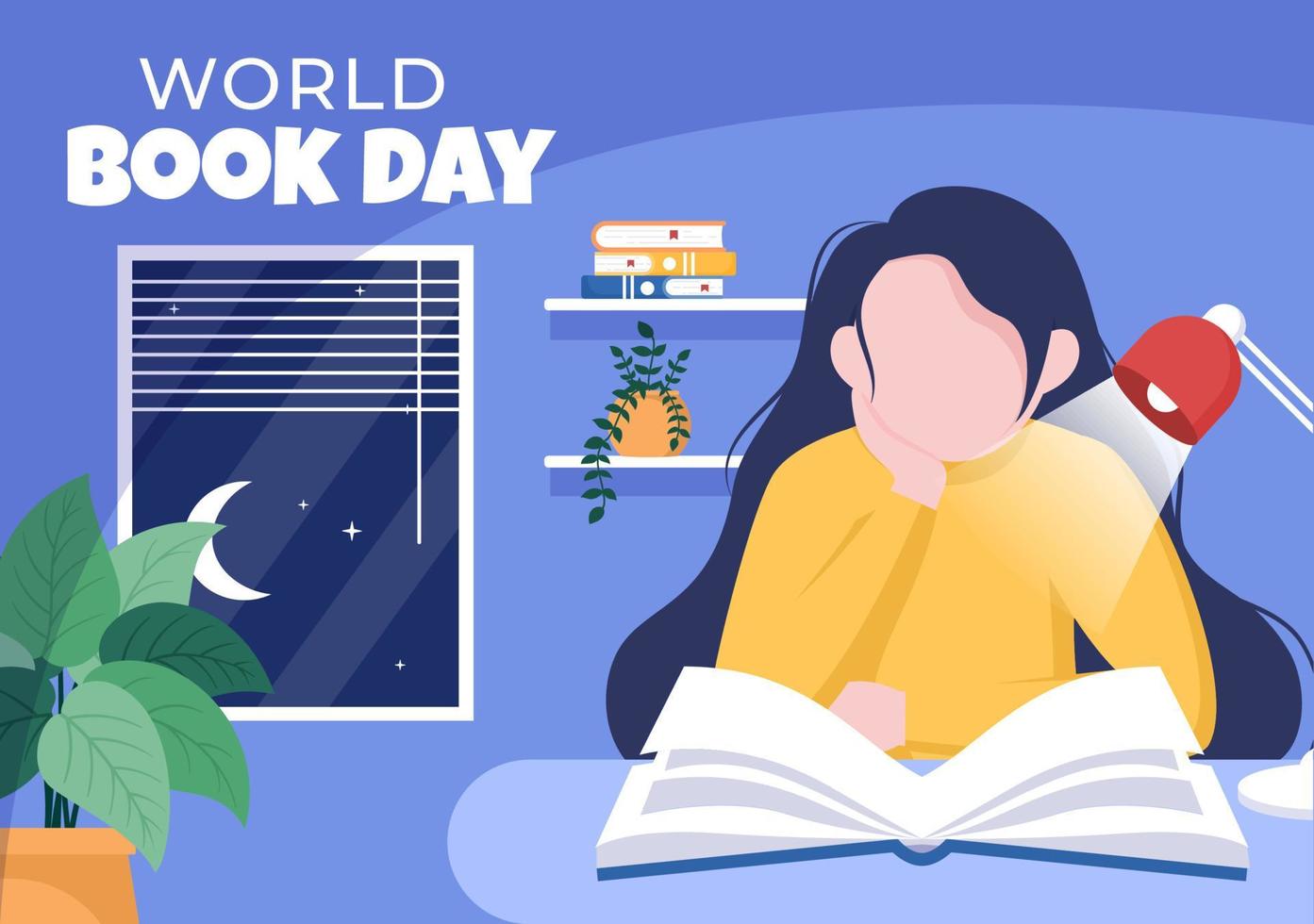 ilustración de fondo de dibujos animados plana del día mundial del libro. pila de libros para leer, aumentar la comprensión y el conocimiento adecuado para papel tapiz o afiche vector