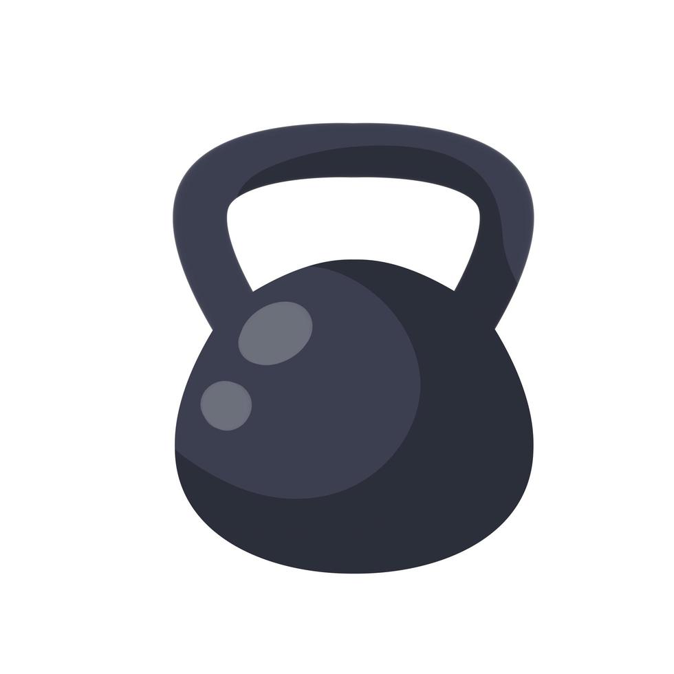 Weight. Black dumbbell. vector