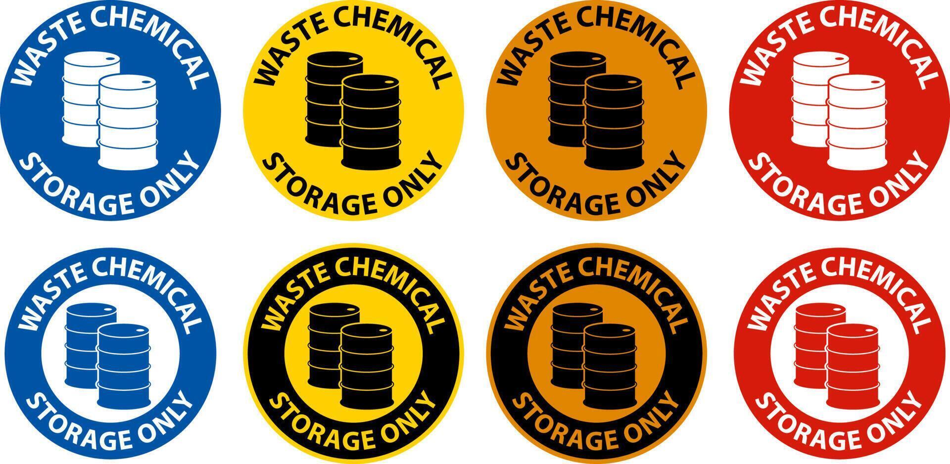 Waste Chemical Storage Only White Background vector