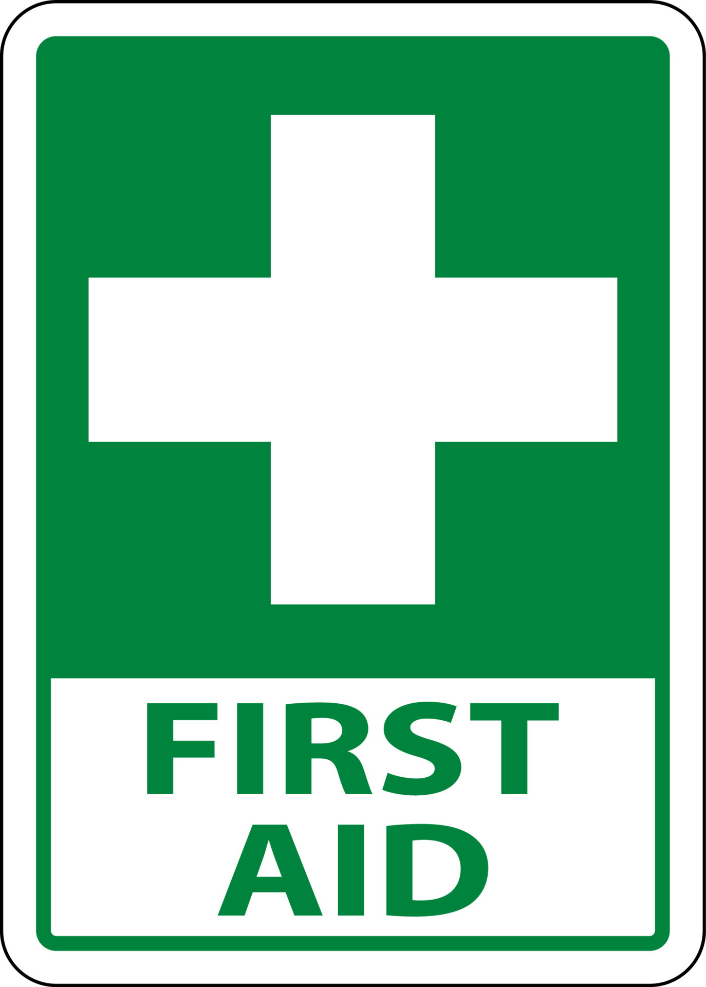 First Aid Label Sign on white background 5993105 Vector Art at Vecteezy