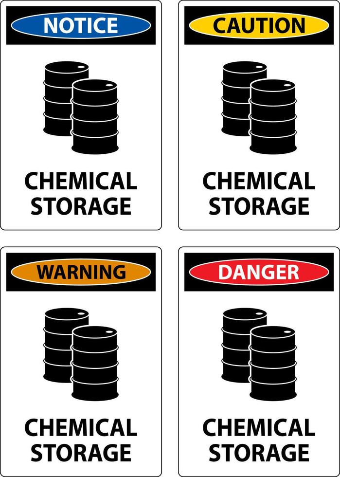 Chemical Storage On White Background vector