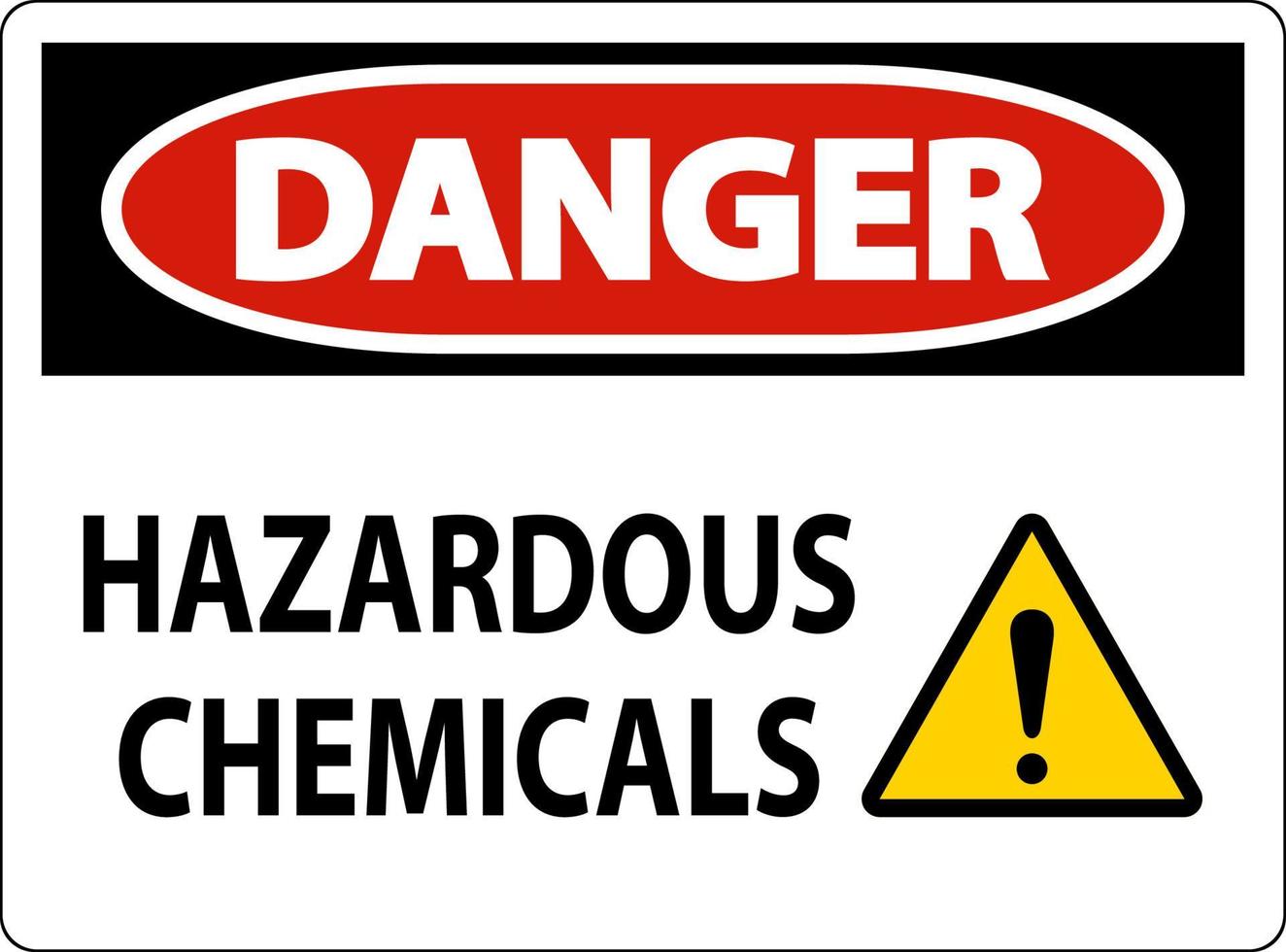 peligro, productos químicos peligrosos, señal, blanco, plano de fondo vector