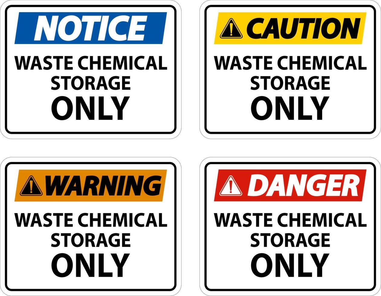 Waste Chemical Storage Only White Background vector