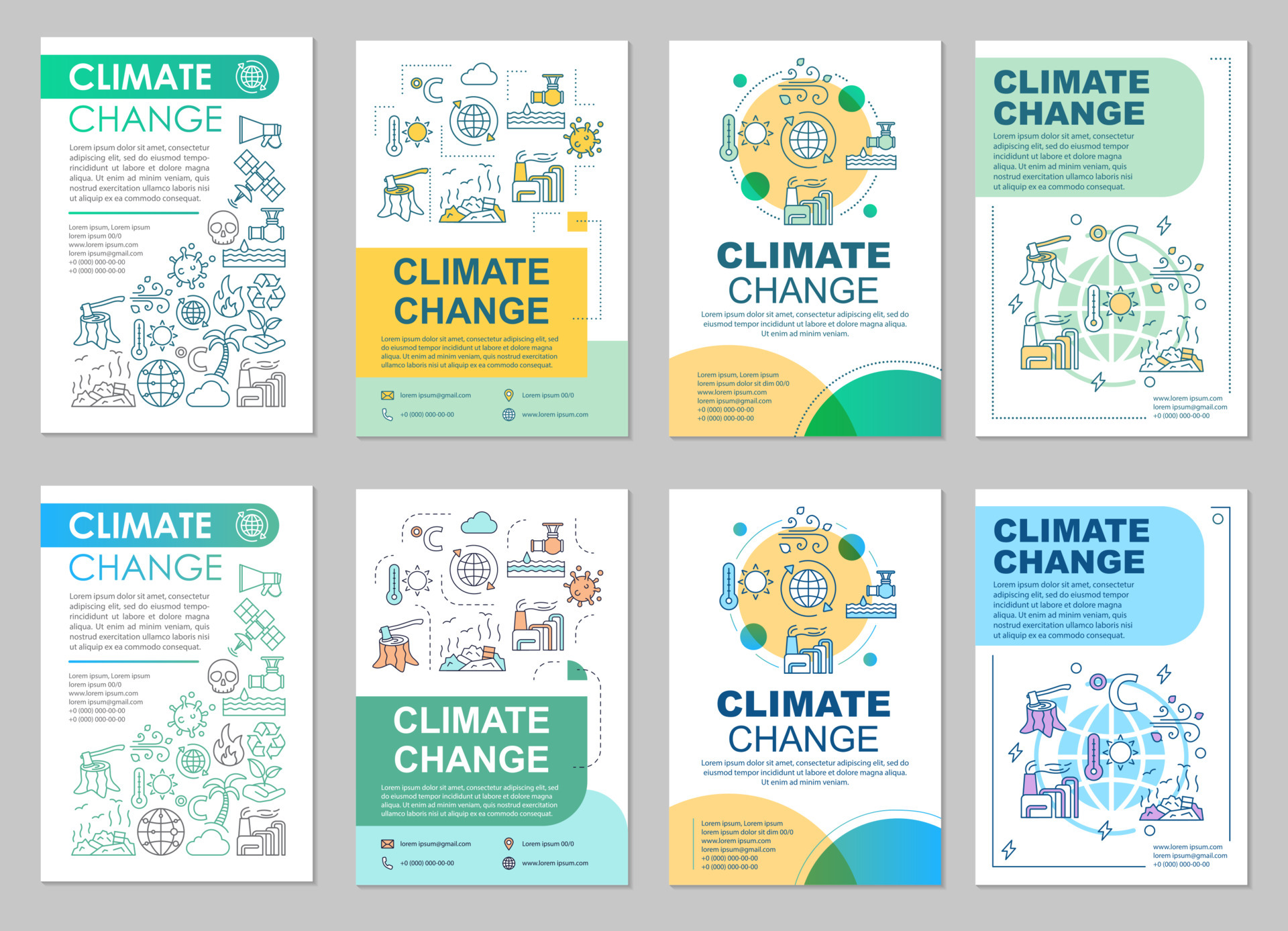 Climate change brochure template layout. Environmental issues. Flyer Climate change brochure template layout. Environmental issues. Flyer