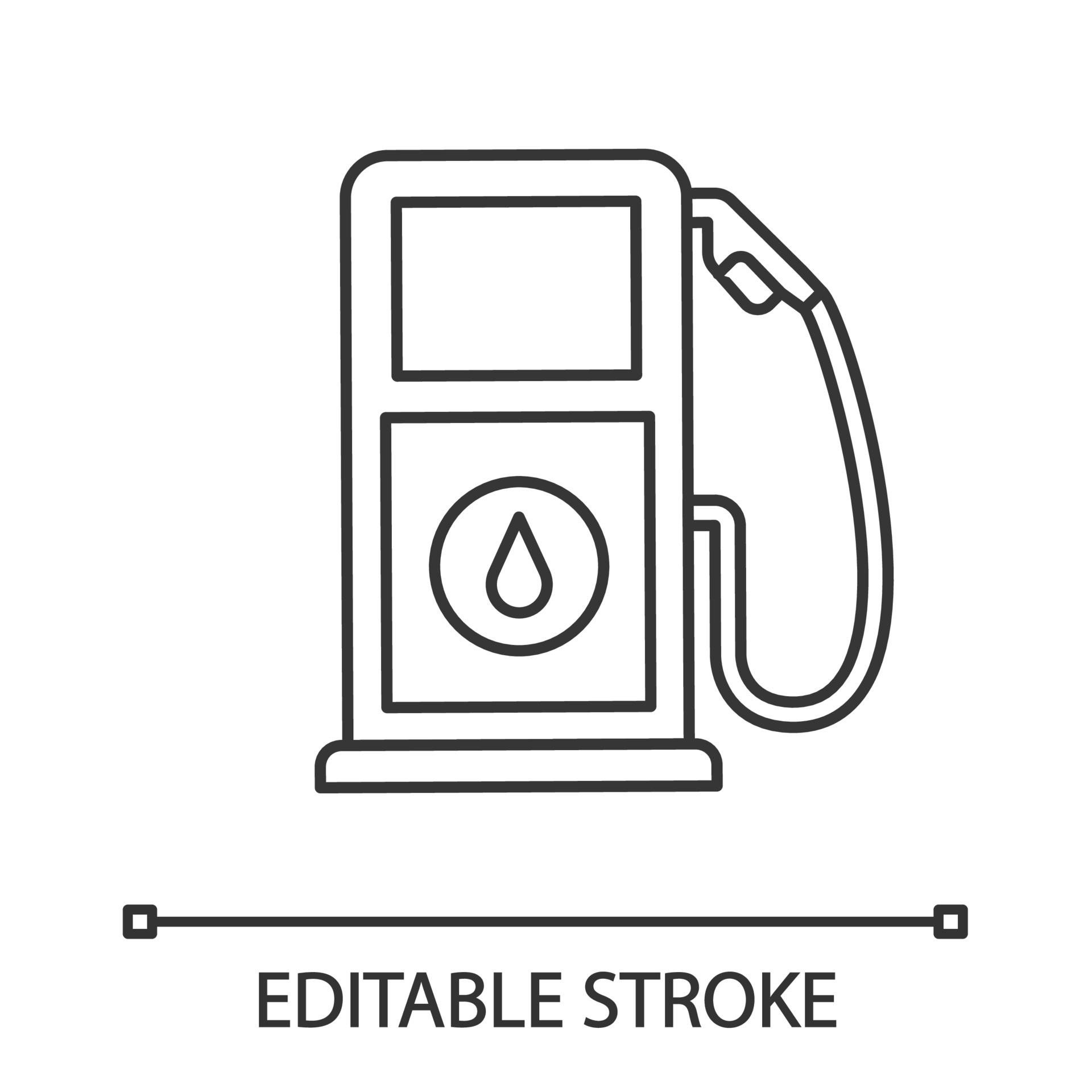 Filling station linear icon. Petrol pump. Thin line illustration