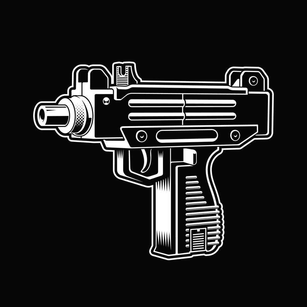 ilustración vectorial uzi vector