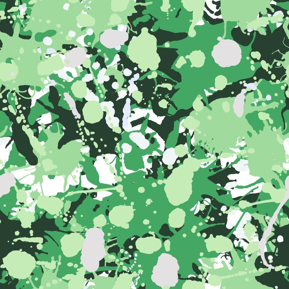 patrón sin costuras de camuflaje verde, gris y blanco vector