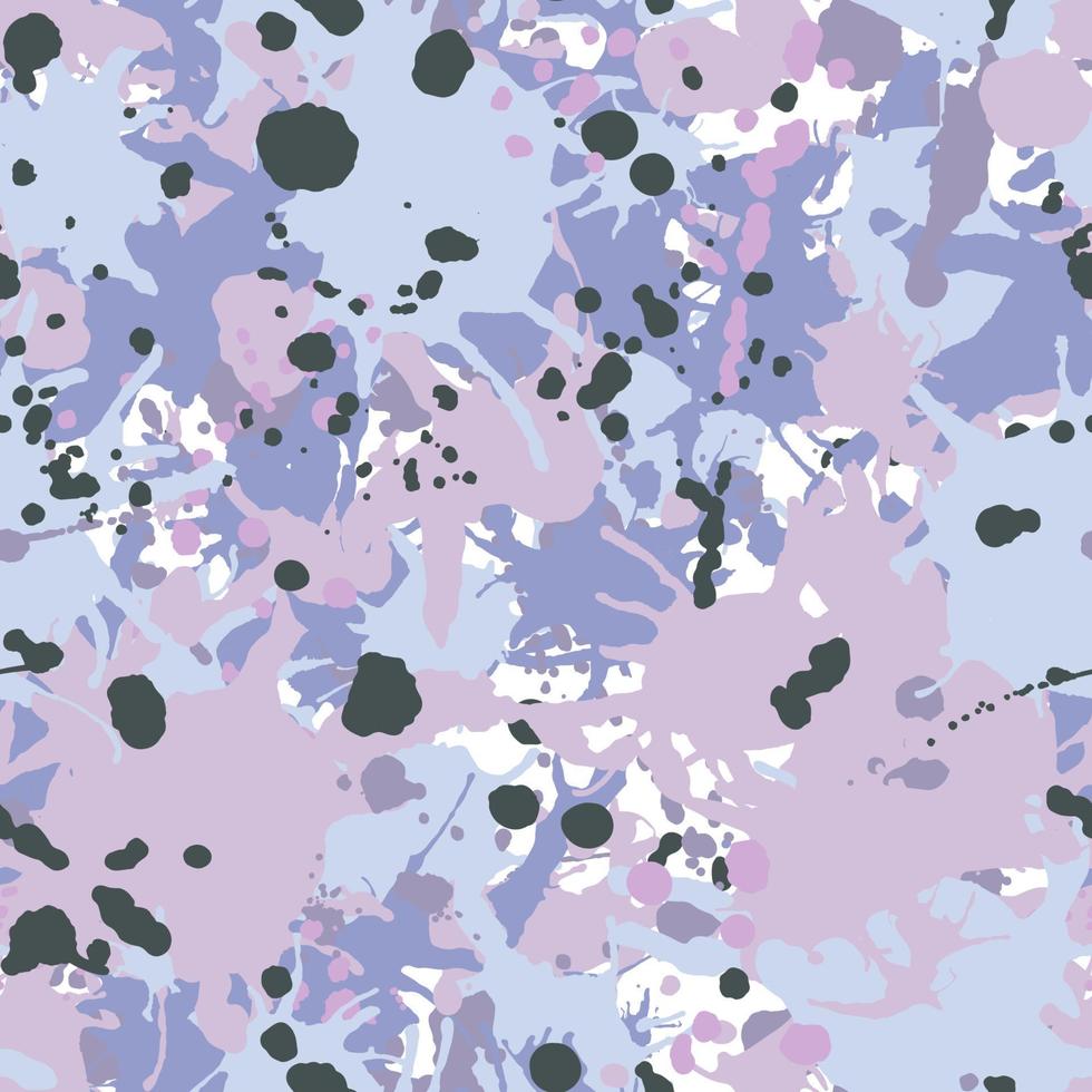 Black, lilac, white, purple camouflage seamless pattern vector