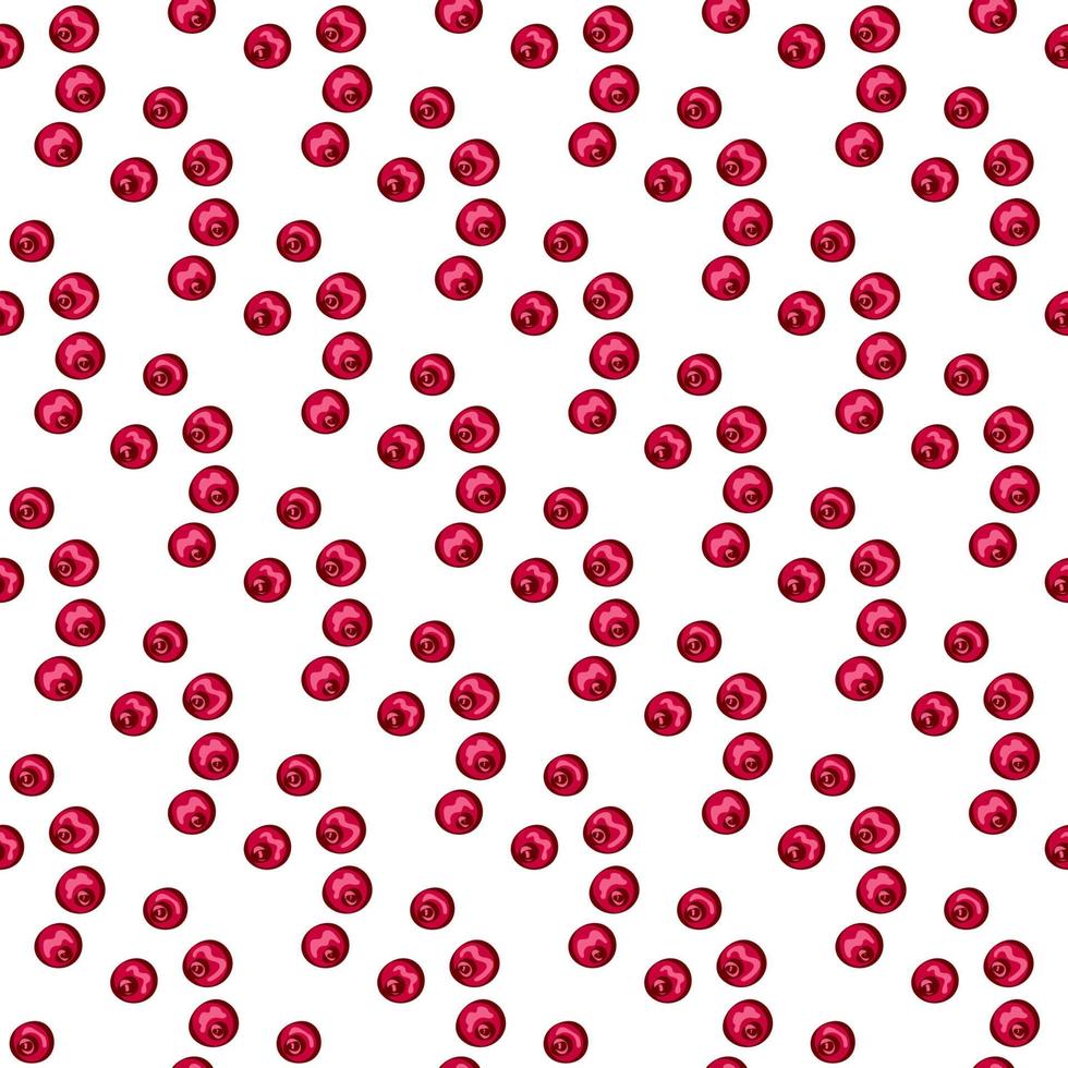 Cranberry on the white vector seamless pattern