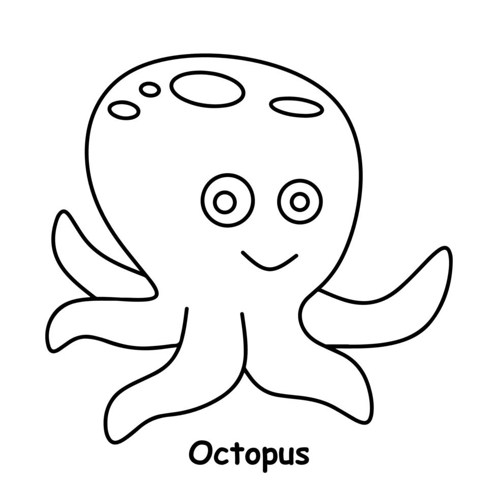 octopus line drawing 5994040 Vector Art at Vecteezy