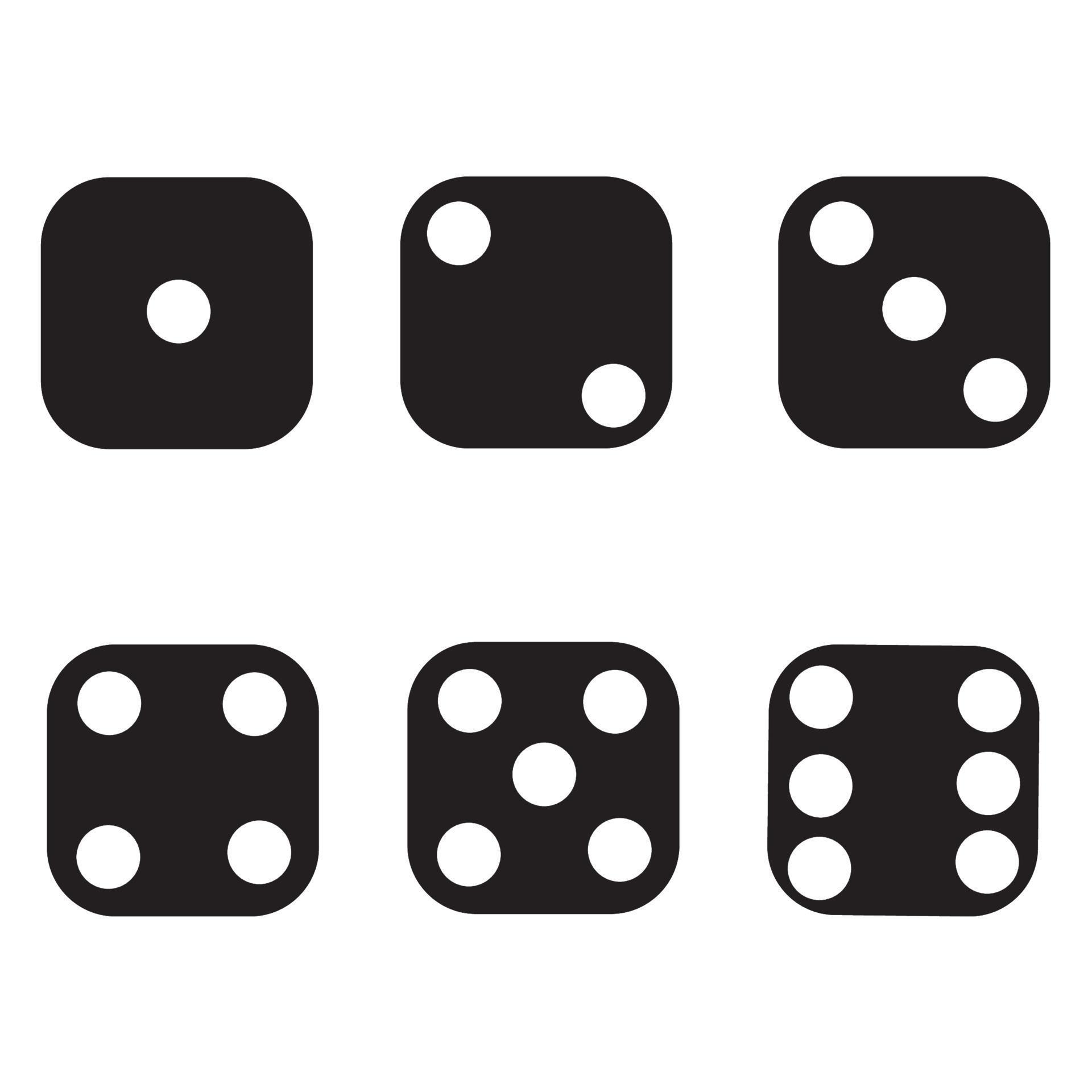 Dice Icon Set Consist Between 16 5994078 Vector Art at Vecteezy