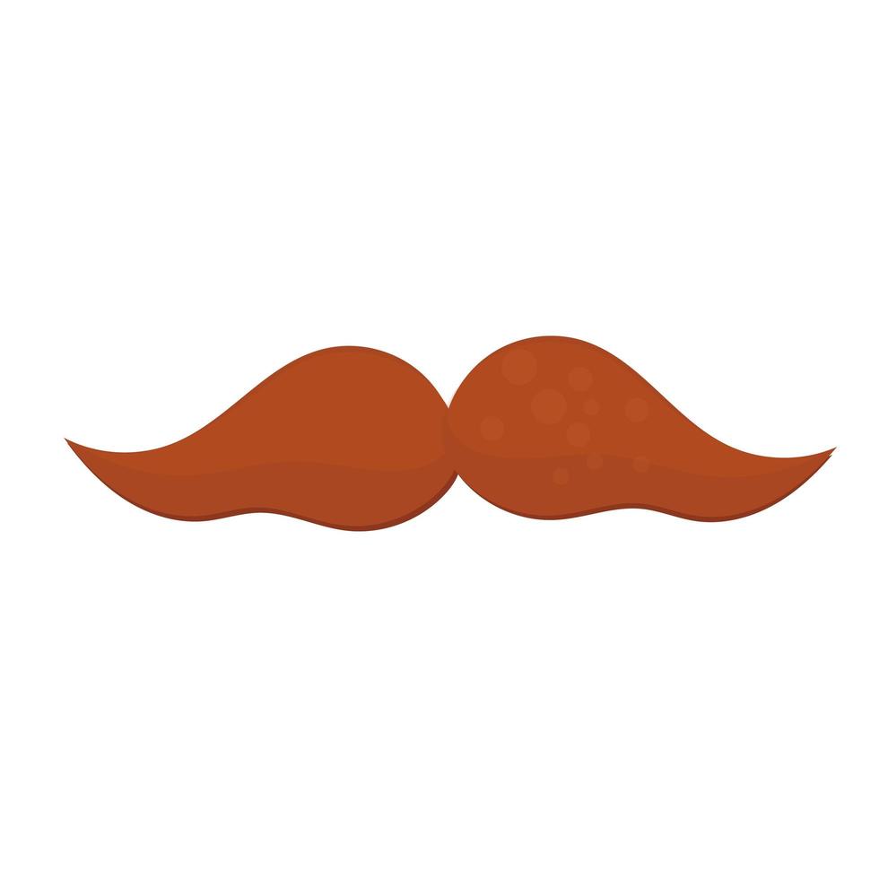 Ginger mustaches icon on white background. Vector illustration