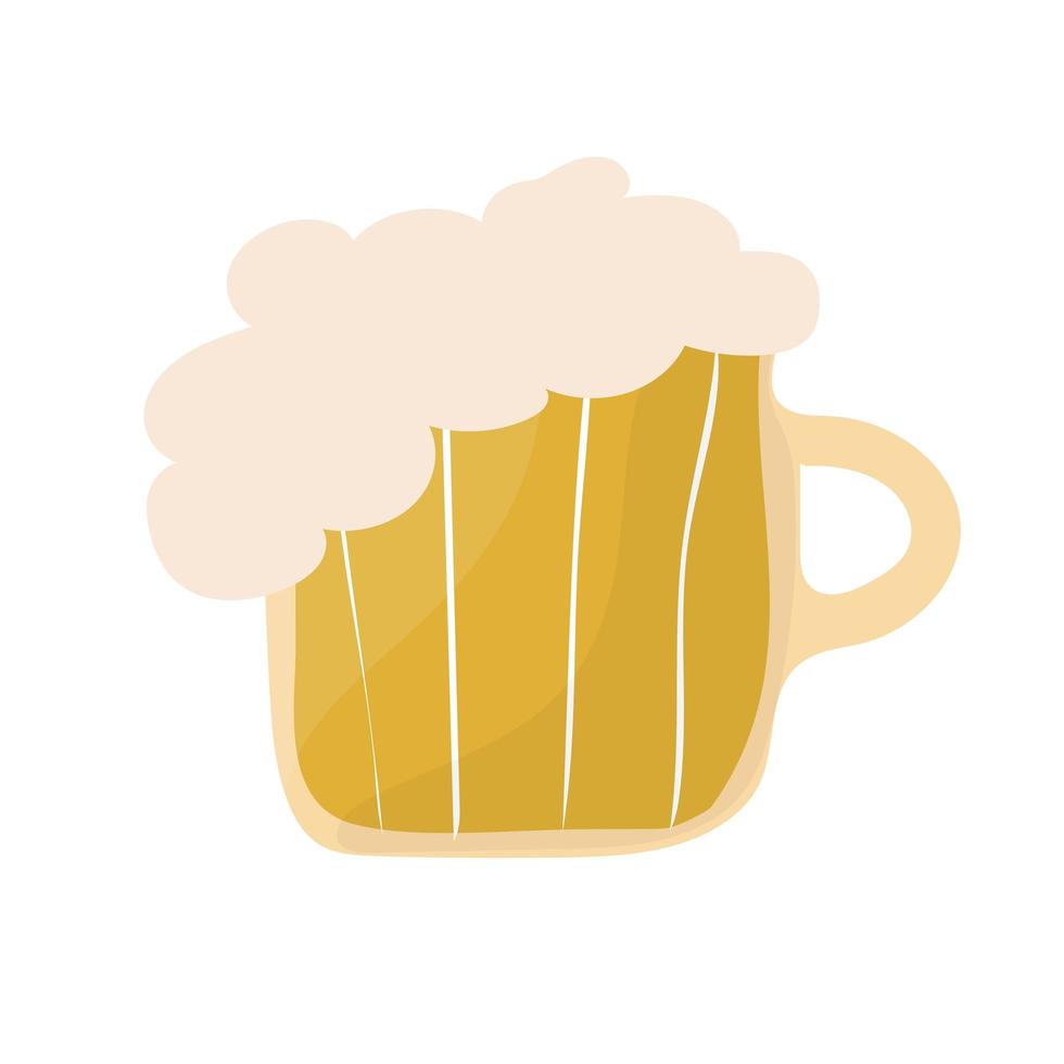 vaso de cerveza, alcohol. icono aislado de ilustración vectorial vector