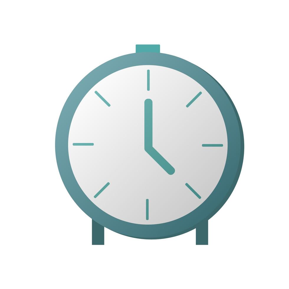 Clock icon in flat style isolated on background. Clock icon page symbol vector