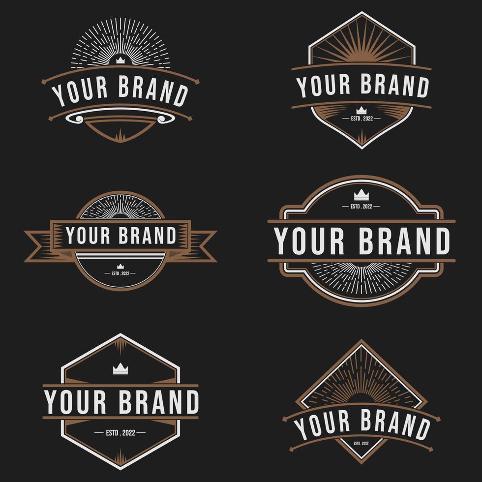 Vintage badge logo vector illustration 5994311 Vector Art at Vecteezy