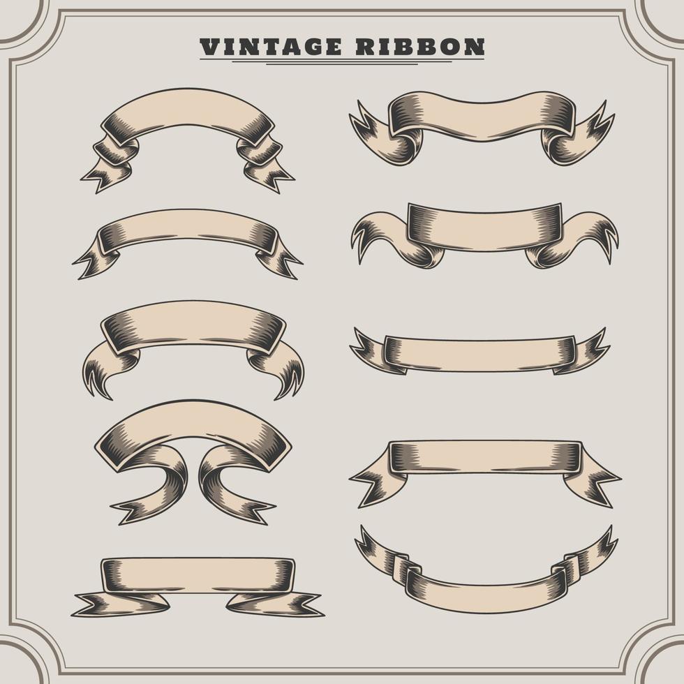 cinta vintage dibujado a mano ilustración vectorial vector