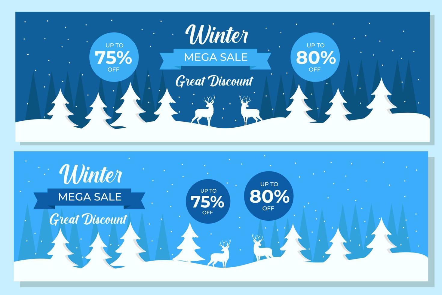 Winter Sale banner template. vector illustration