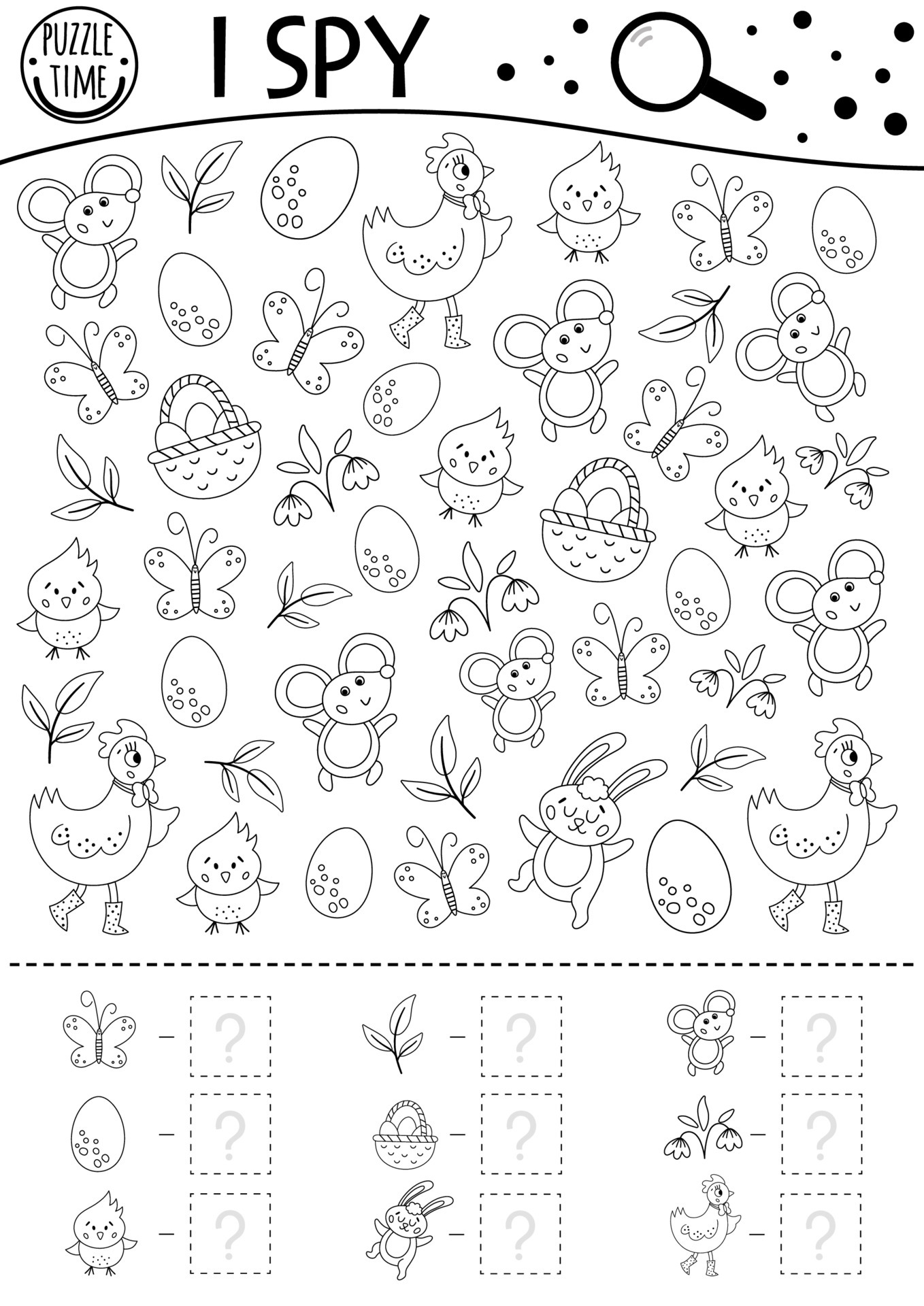Easter black and white I spy game for kids. Outline searching and counting activity for preschool children. Funny spring printable worksheet for kids. Simple coloring page 5994777 Vector Art at Vecteezy easter-black-and-white-i-spy-game-for-kids-outline-searching-and-counting-activity-for-preschool-children-funny-spring-printable-worksheet-for-kids-simple-coloring-page-5994777-vector-art-at-vecteezy