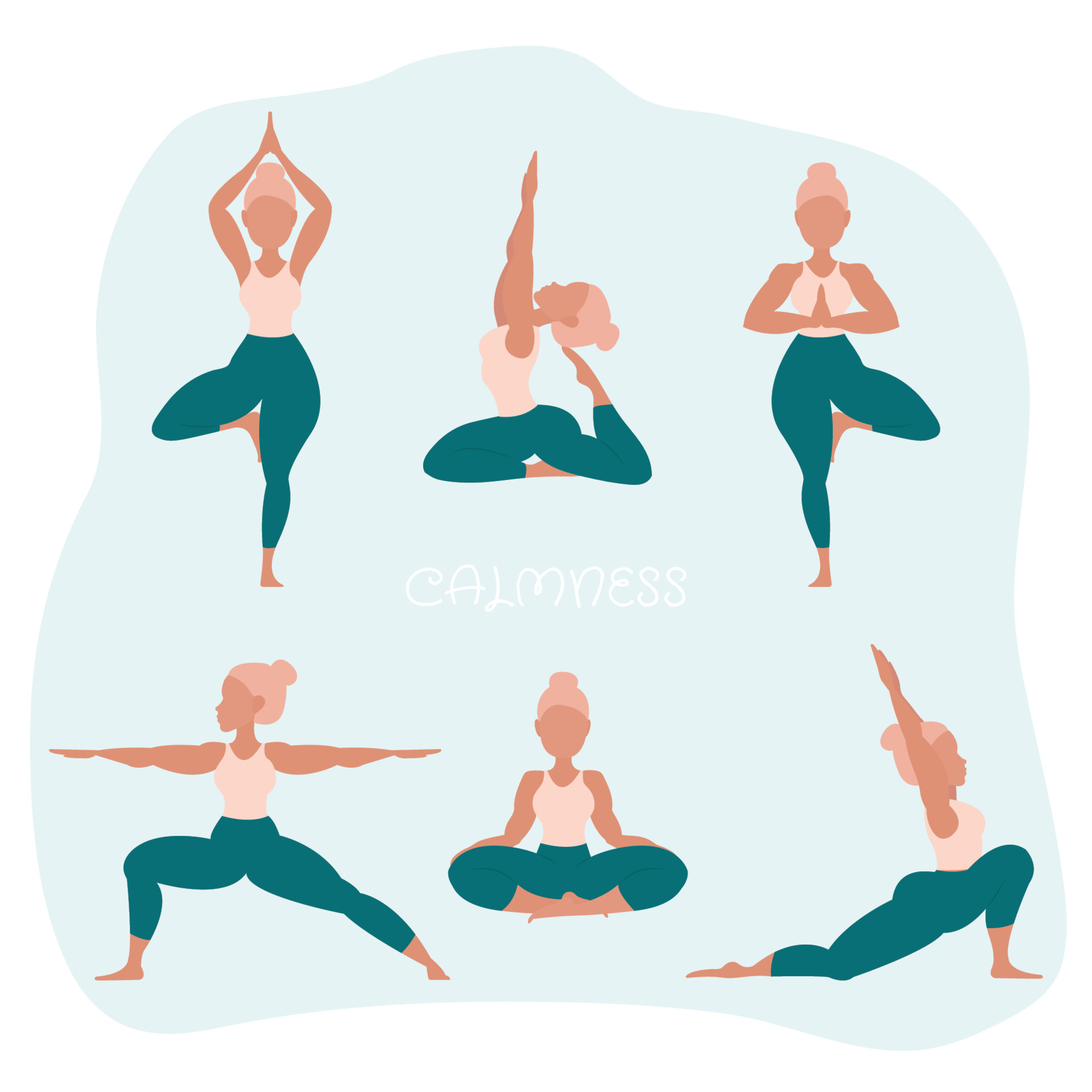 Yoga poses set. Woman practicing meditation and stretching. Healthy lifestyle concept. Flat cartoon vector illustration. 5995849 Vector Art at Vecteezy Yoga poses set. Woman practicing meditation and stretching. Healthy lifestyle concept. Flat cartoon vector illustration. 5995849 Vector Art at Vecteezy