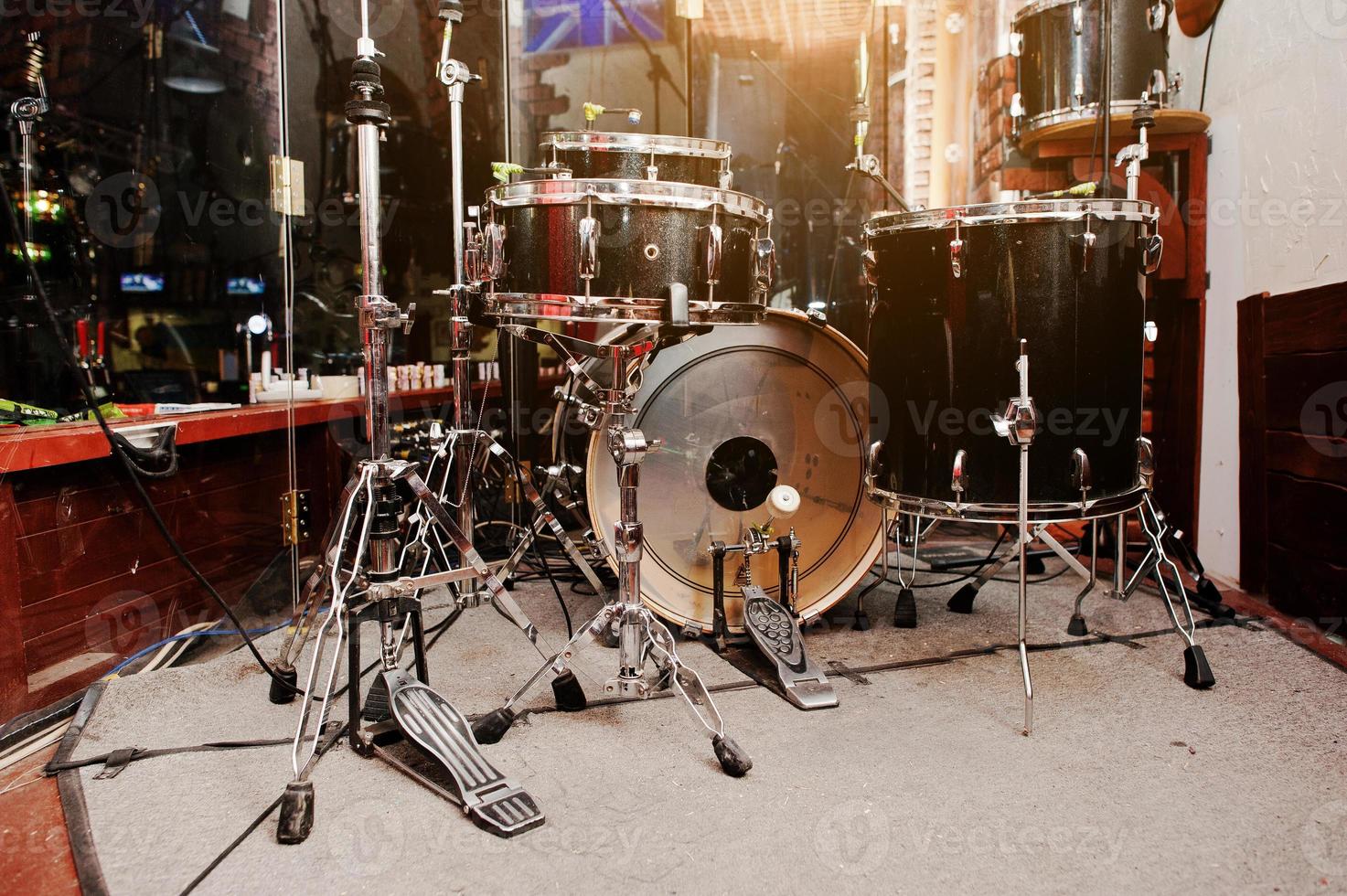 Drum set and drum sticks photo