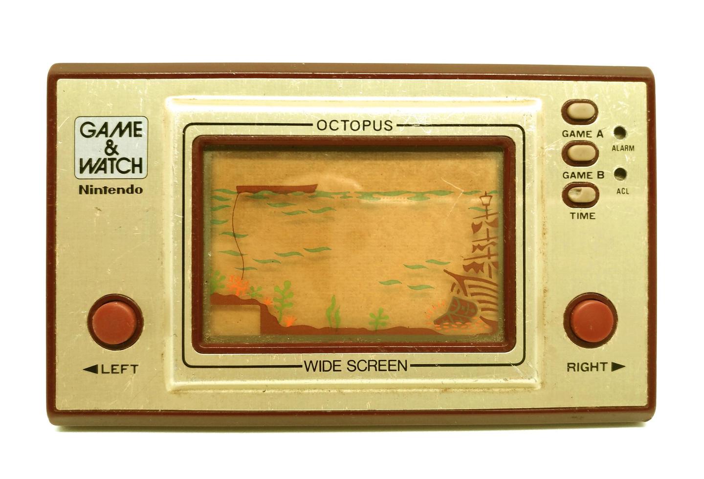 BANGKOK, THAILAND - April 10, 2019. Old portable game console Nintendo game and watch octopus. photo