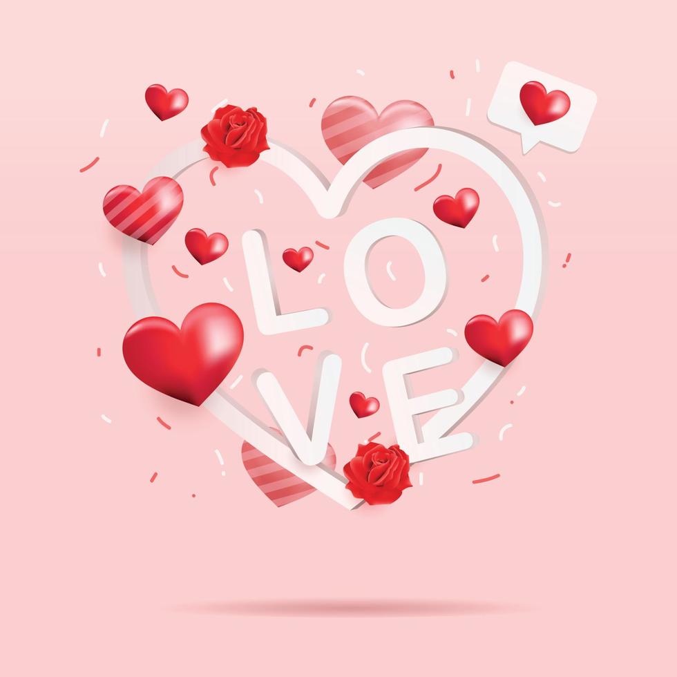 LOVE shape illustration vector