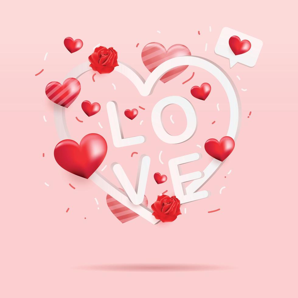 ilustración de forma de amor vector