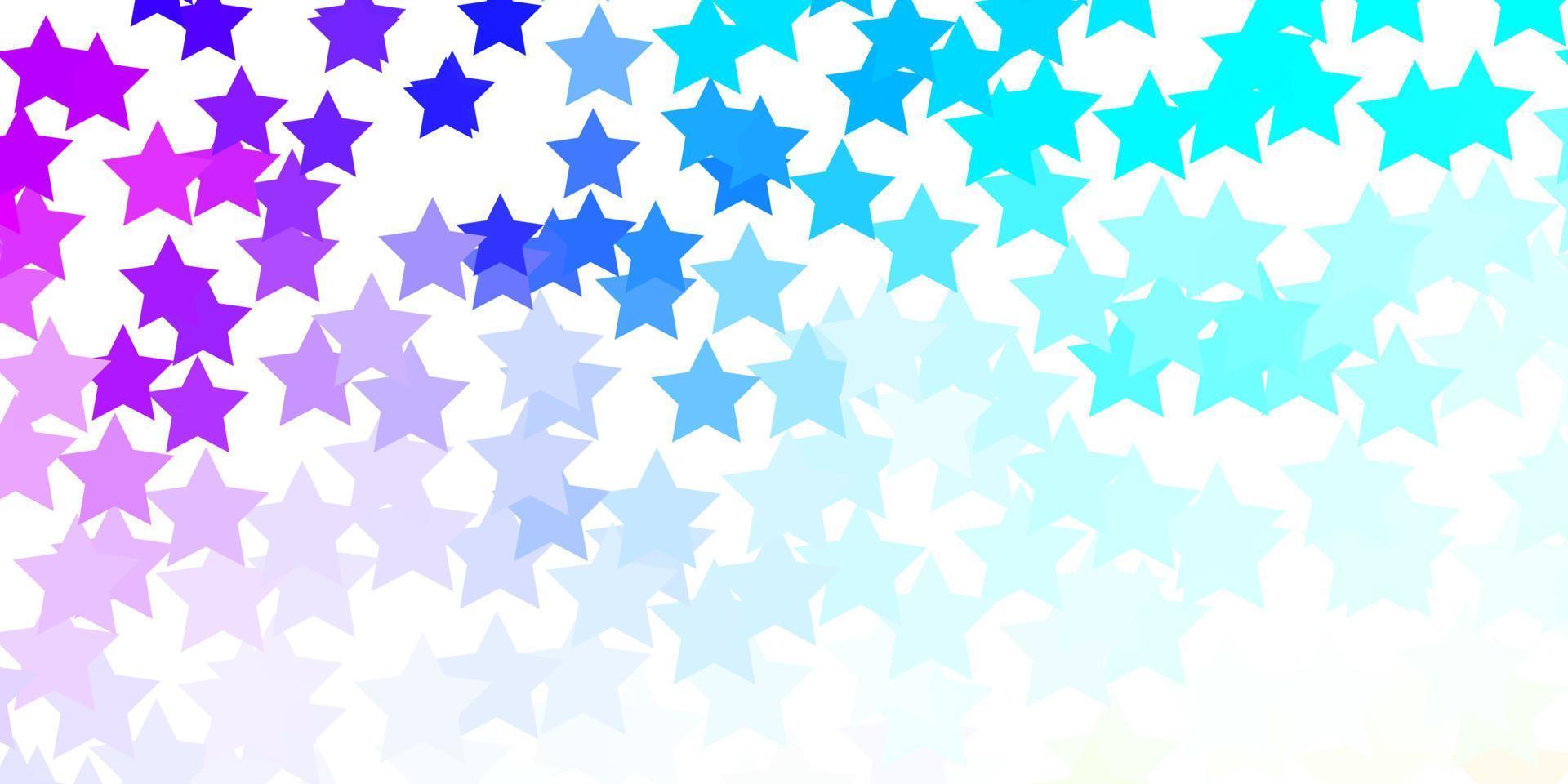 Light Multicolor vector pattern with abstract stars.