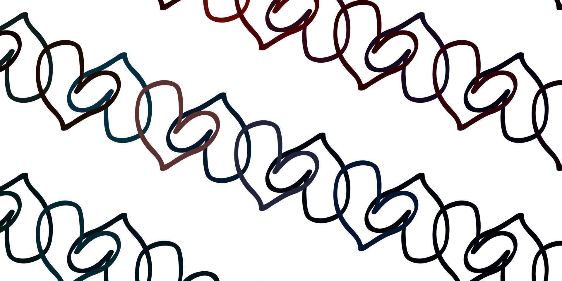 Light Blue, Red vector background with Shining hearts.