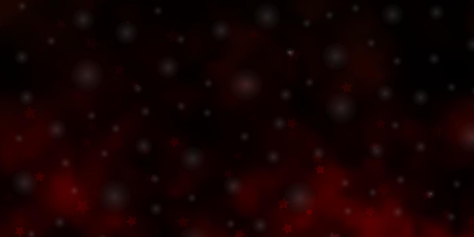 Dark Orange vector template with neon stars.