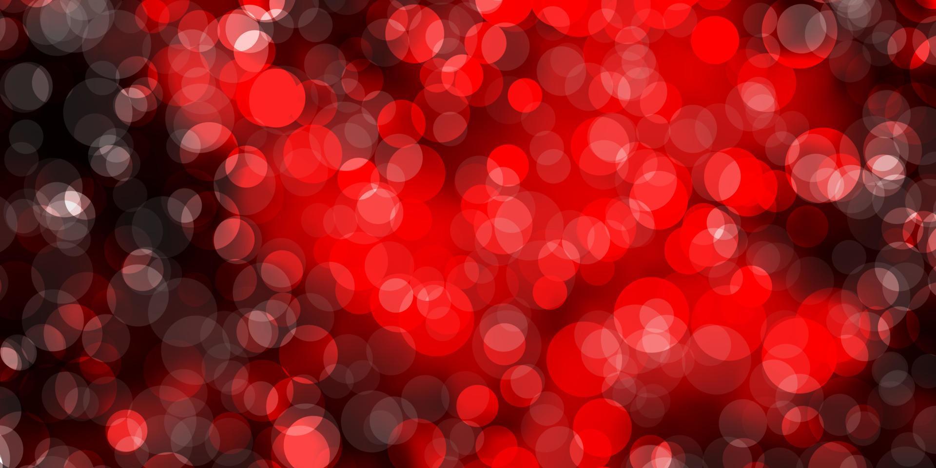 Dark Red vector texture with disks.