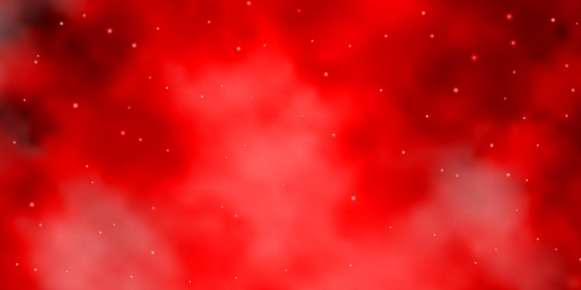 diseño de vector rojo claro con estrellas brillantes.