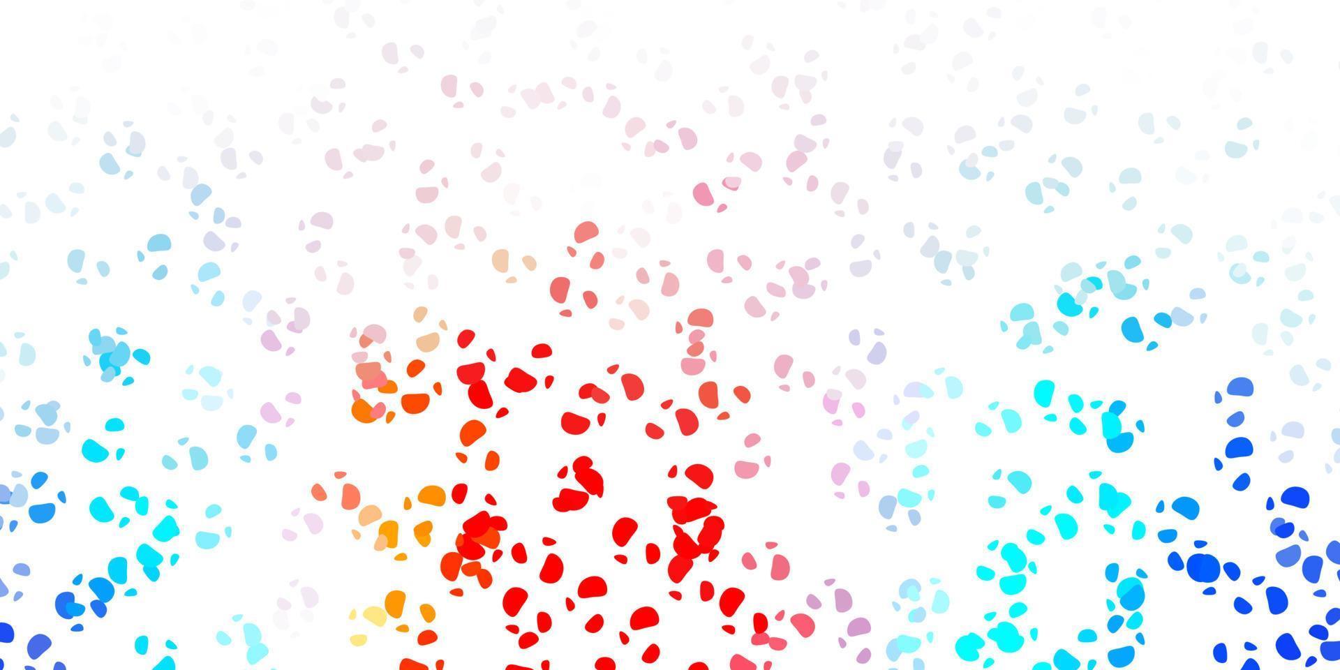 Light blue, red vector backdrop with chaotic shapes.