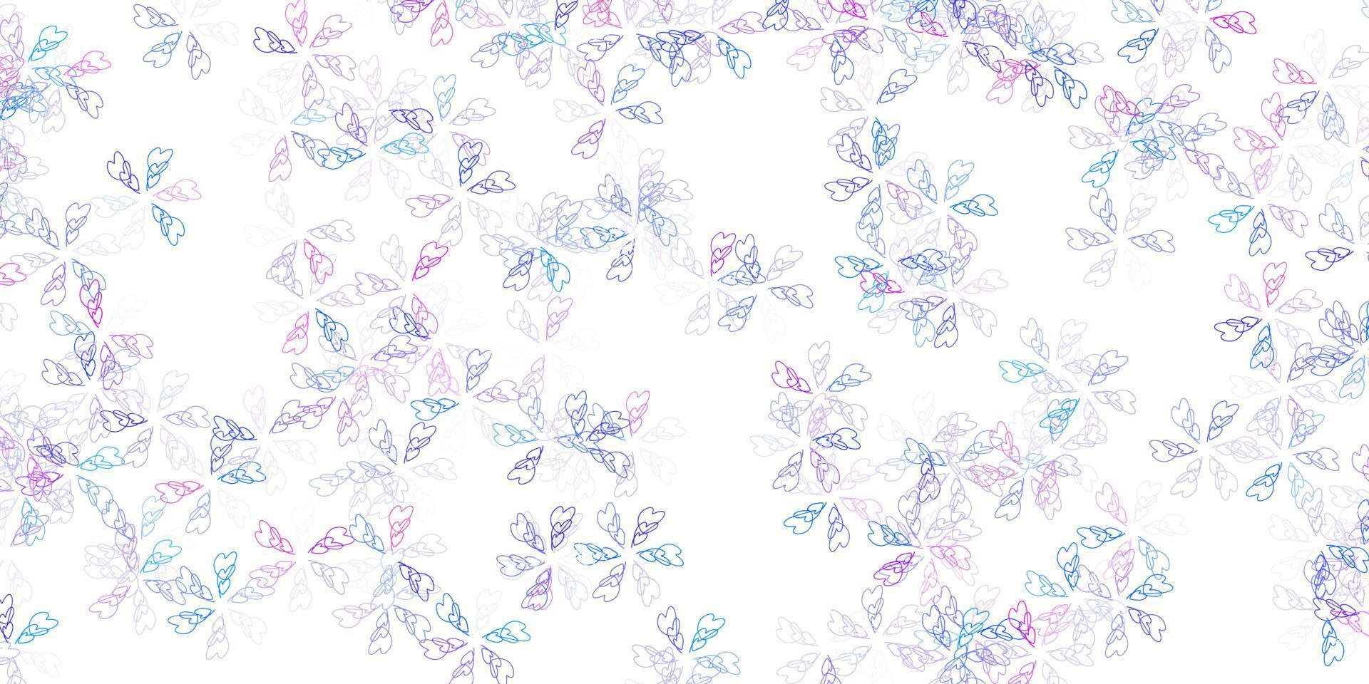 Light blue, red vector abstract backdrop with leaves.