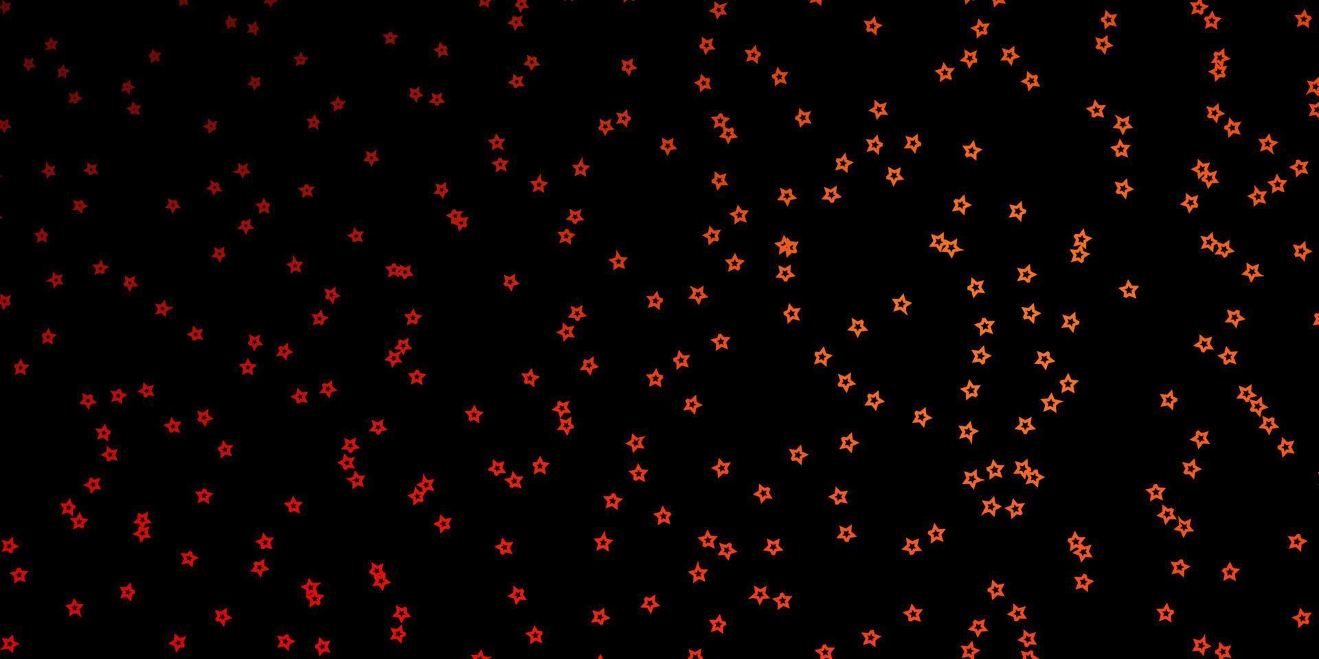 Dark Red vector pattern with abstract stars.