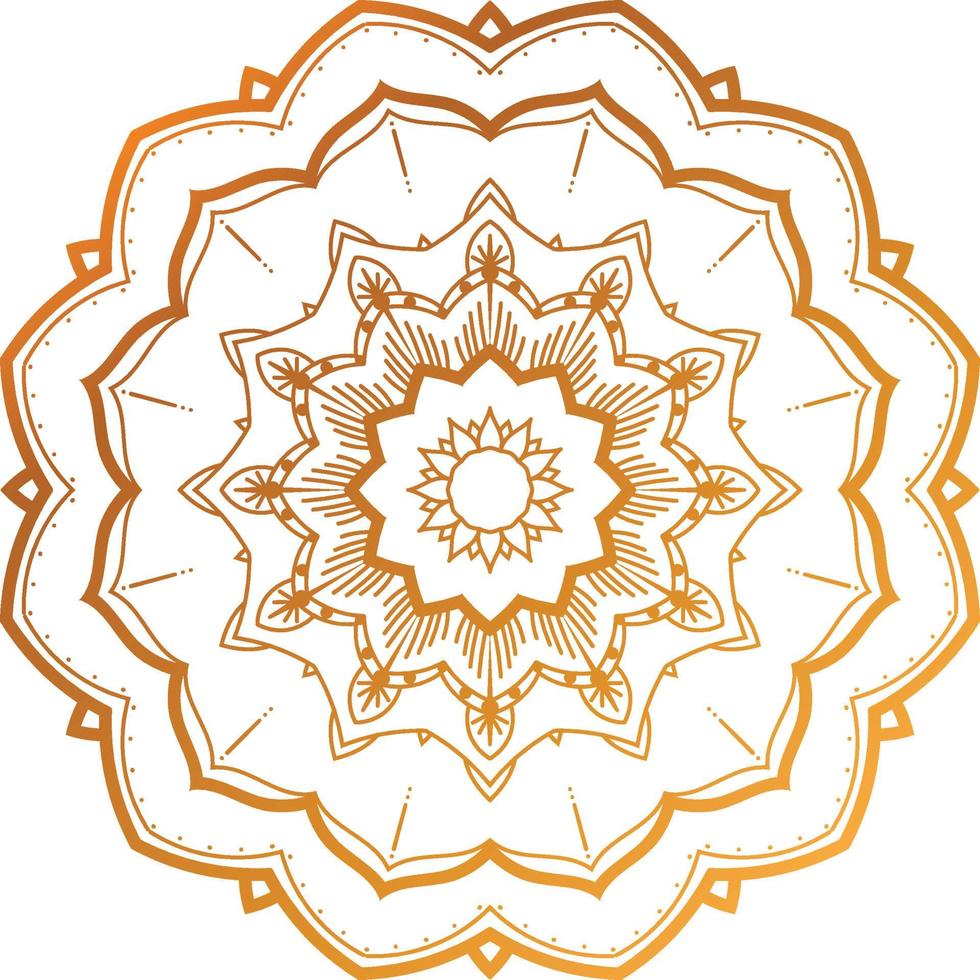 Elegant backround with gold mandala vector